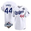 Tlead LA.Dodgers #44 Andy Pages Player White World Series Limited Home Stitched Jerseys