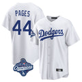 Tlead LA.Dodgers #44 Andy Pages Player White World Series Meet Game Home Stitched Jerseys