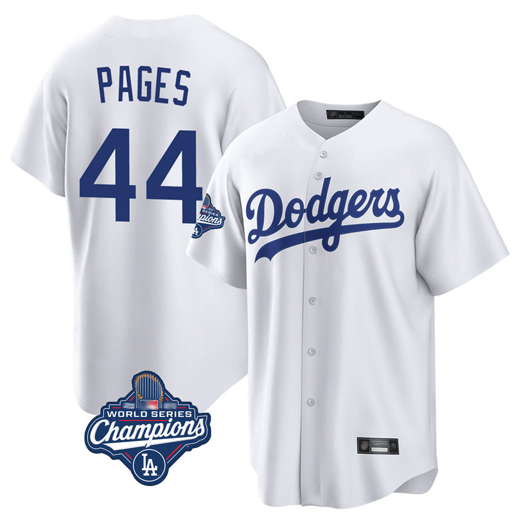 Tlead LA.Dodgers #44 Andy Pages Player White World Series Meet Game Home Stitched Jerseys