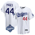 Tlead LA.Dodgers #44 Andy Pages Player White World Series Meet Home Game Stitched Jerseys
