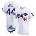 Tlead LA.Dodgers #44 Andy Pages Player White World Series Meet Limited Elite Home Stitched Jerseys