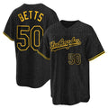 Tlead LA.Dodgers #50 Mookie Betts Player Black Gold Limited Home Stitched Jerseys