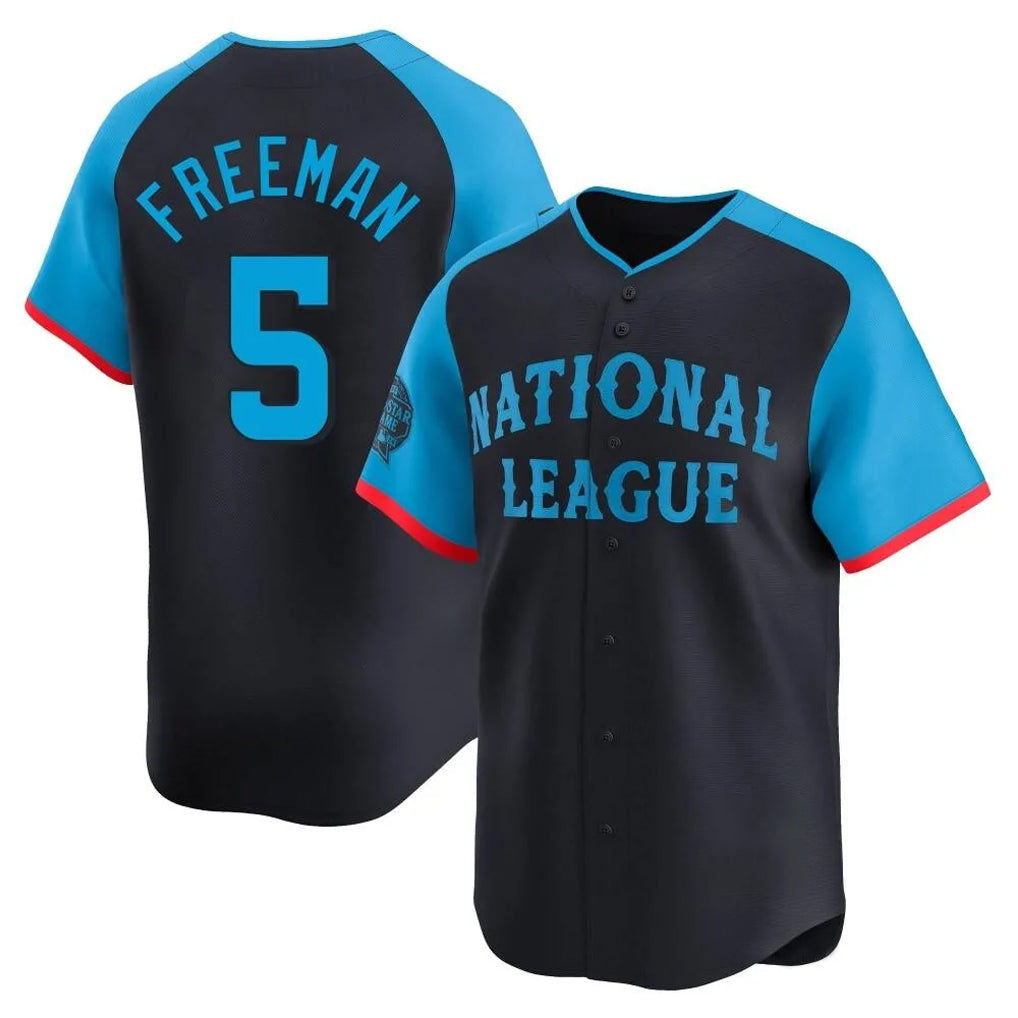 Tlead LA.Dodgers #5 Freddie Freeman Player Black National League All-Star Limited Home Stitched Jerseys