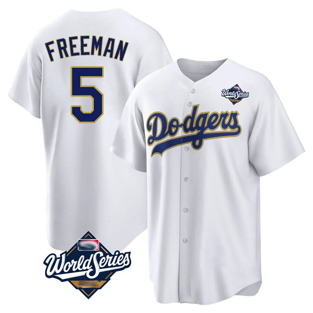 Tlead LA.Dodgers #5 Freddie Freeman Player White World Series 2026 Collection Stadium Game Stitched Jerseys