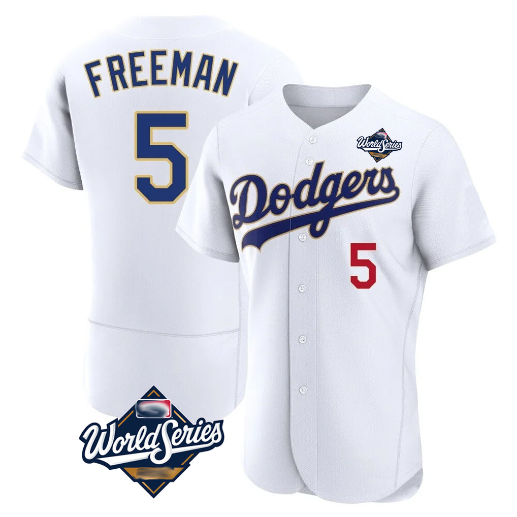 Tlead LA.Dodgers #5 Freddie Freeman Player White World Series 2026 Collection Stadium Limited Elite Stitched Jerseys