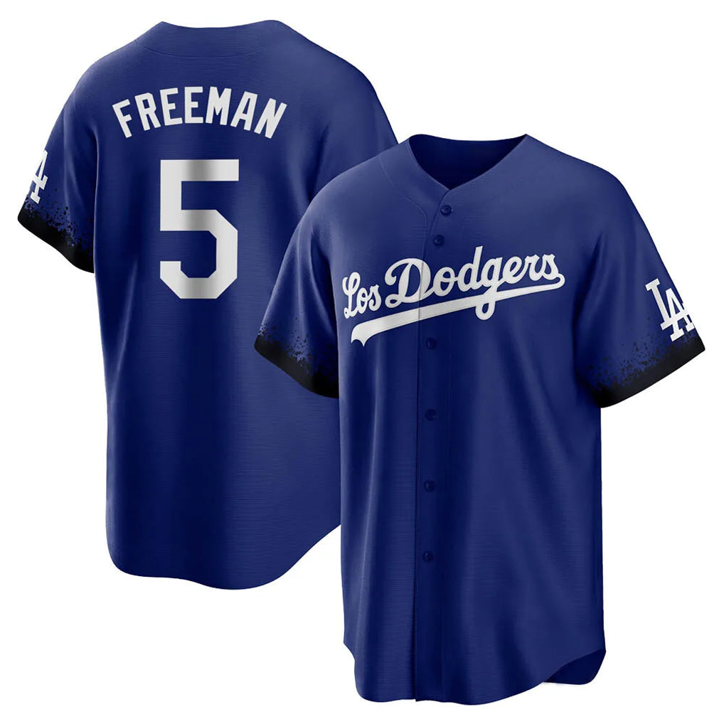 Tlead LA.Dodgers #5 Freddie Freeman Player Royal City Connect Home Game Stitched Jerseys