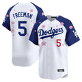 Tlead LA.Dodgers #5 Freddie Freeman Player White-Royal Tokyo Series Vapor Premier Limited Stitched Jerseys