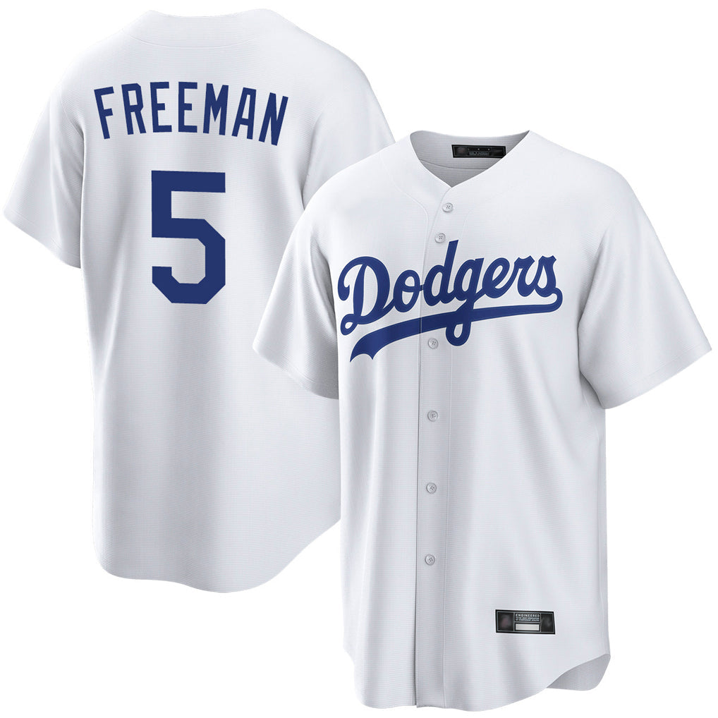 Tlead LA.Dodgers #5 Freddie Freeman Player White Game Home Stitched Jerseys