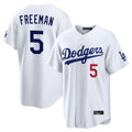Tlead LA.Dodgers #5 Freddie Freeman Player White Home Game Stitched Jerseys