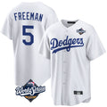 Tlead LA.Dodgers #5 Freddie Freeman Player White World Series Game Home Stitched Jerseys