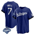 Tlead LA.Dodgers #7 Blake Snell Player Royal City Connect Game World Series Meet Stitched Jerseys