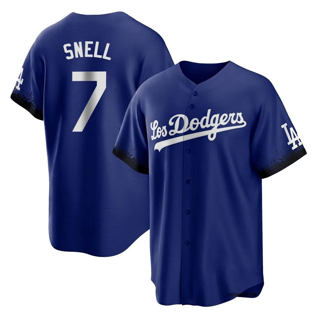 Tlead LA.Dodgers #7 Blake Snell Player Royal City Connect Home Game Stitched Jerseys