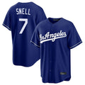 Tlead LA.Dodgers #7 Blake Snell Player Royal Game Stitched Jerseys