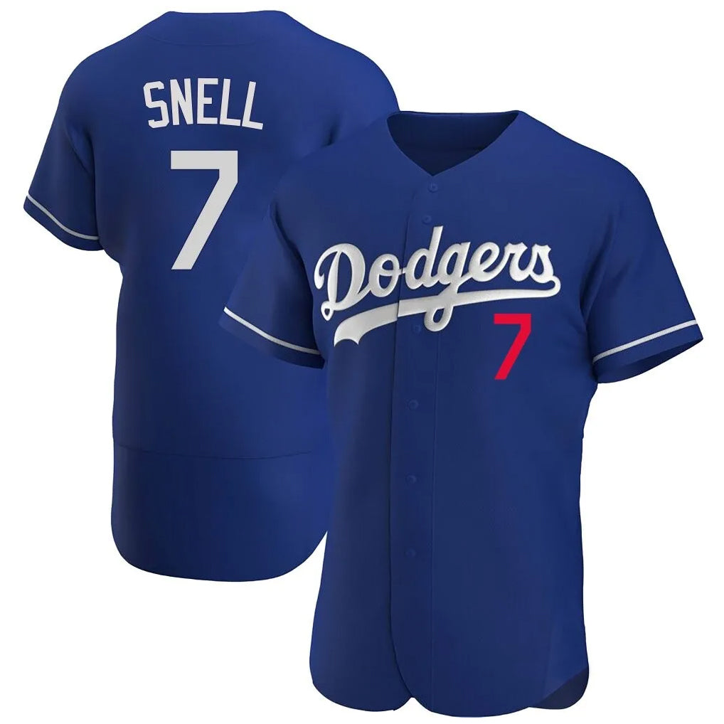 Tlead LA.Dodgers #7 Blake Snell Player Royal Limited Elite Home Stitched Jerseys