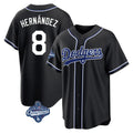 Tlead LA.Dodgers #8 Enrique Hern?¡ì?¨¦ndez Player Black World Series Meet Carbon Limited Home Stitched Jerseys