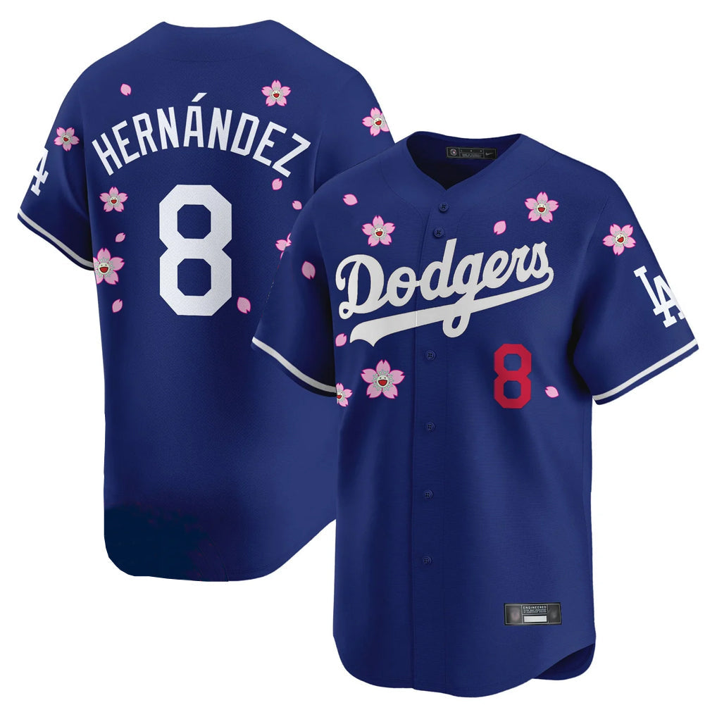 Tlead LA.Dodgers #8 Enrique Hern?¡ì?¨¦ndez Player Royal Tokyo Series Vapor Premier Limited Stitched Jerseys