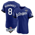 Tlead LA.Dodgers #8 Enrique Hern?¡ì?¨¦ndez Player Royal World Series City Connect Elite Home Stitched Jerseys