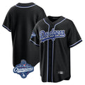 Tlead LA.Dodgers Blank Player Black Carbon Limited Home World Series Meet Stitched Jerseys