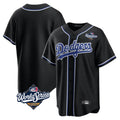 Tlead LA.Dodgers Blank Player Black Carbon Limited Home World Series Stitched Jerseys