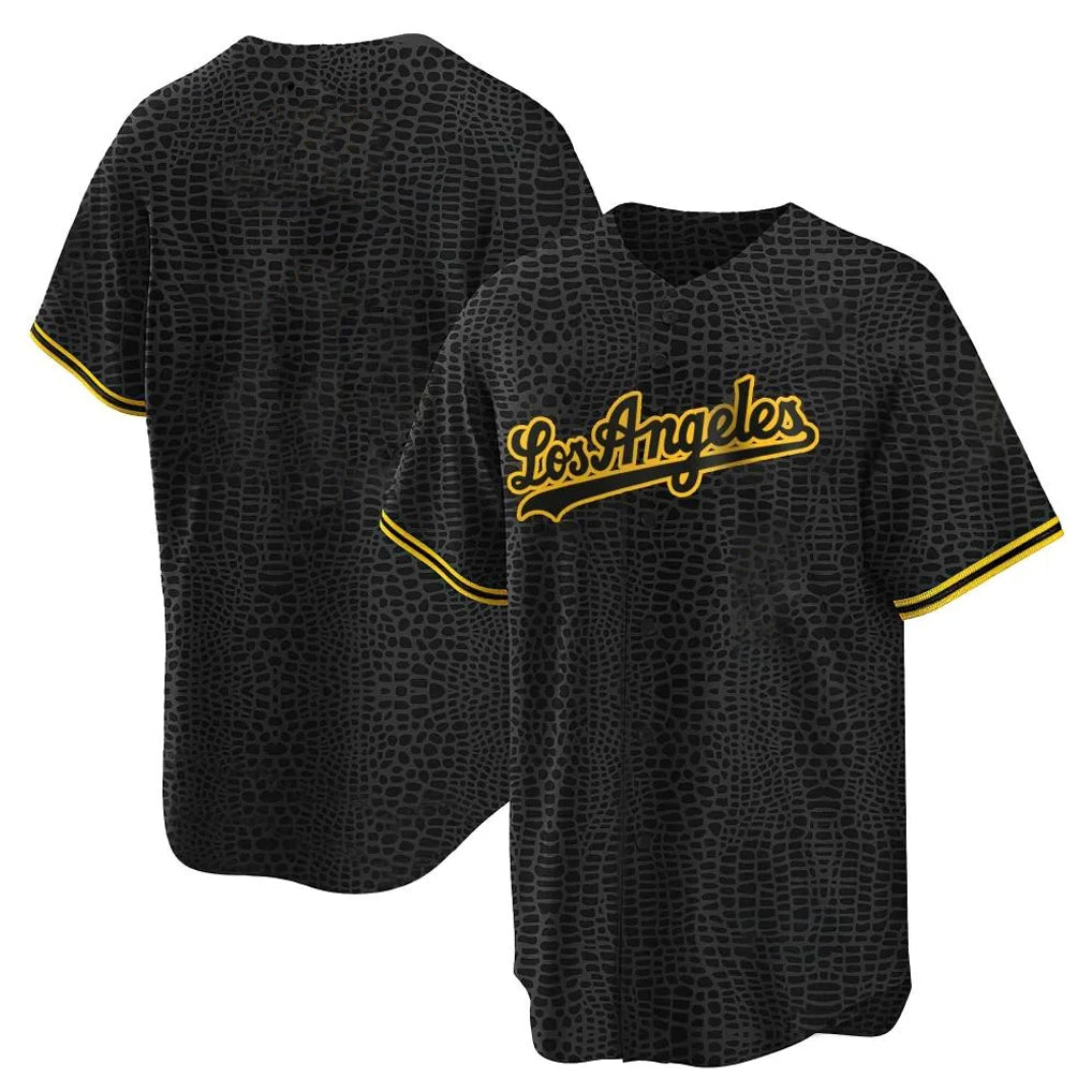 Tlead LA.Dodgers Blank Player Black Gold Limited Home Stitched Jerseys