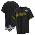 Tlead LA.Dodgers Blank Player Black Gold Limited Home World Series Stitched Jerseys