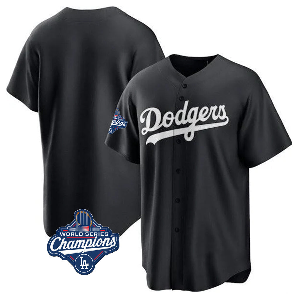 Tlead LA.Dodgers Blank Player Black Pitch Fashion World Series Meet T-shirt Stitched Jerseys