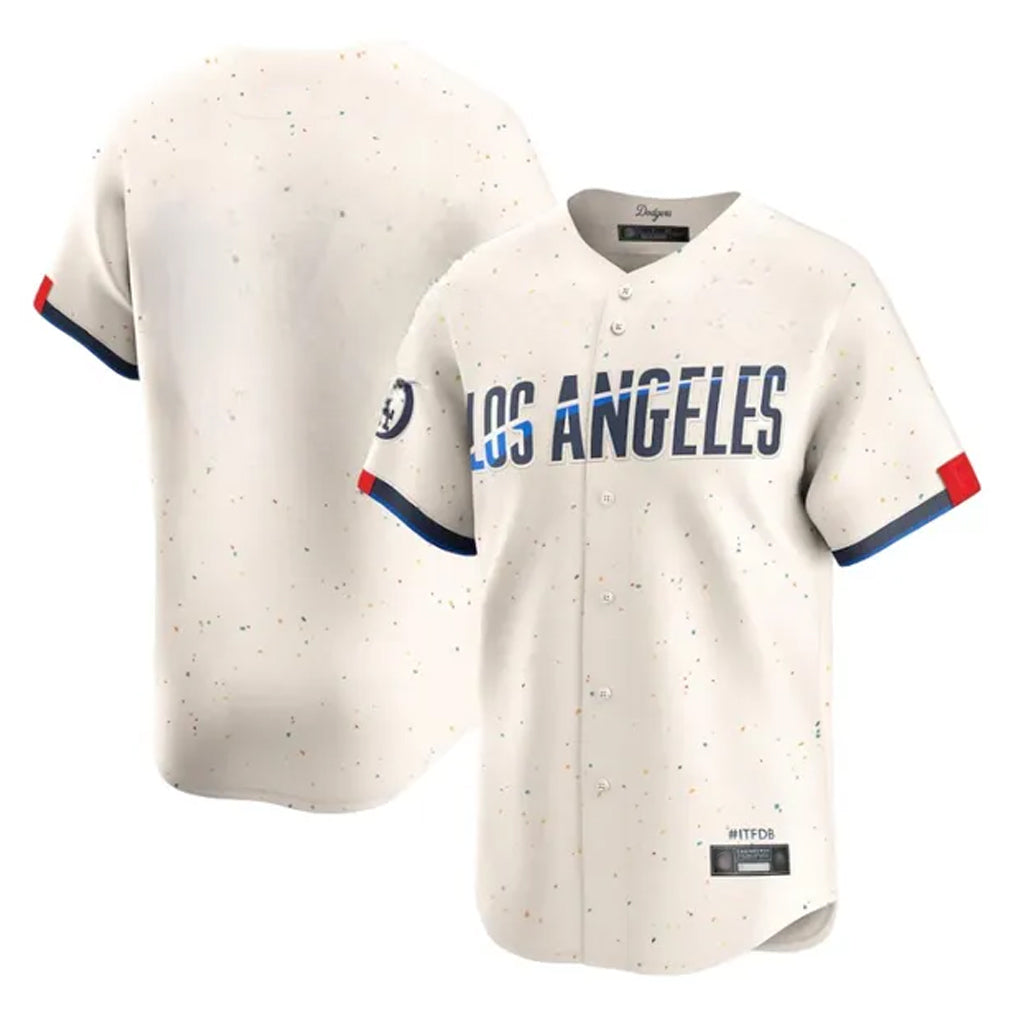 Tlead LA.Dodgers Blank Player Cream City Connect Limited Home Stitched Jerseys