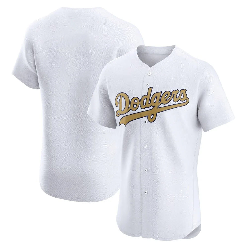 Tlead LA.Dodgers Blank Player Gold Limited Elite Home Stitched Jerseys
