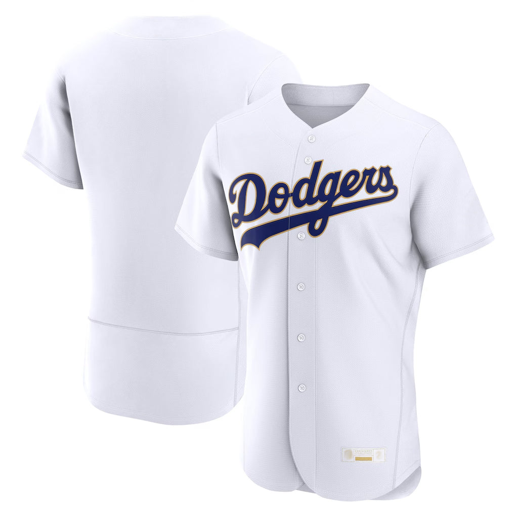 Tlead LA.Dodgers Blank Player Gold White 2026 Collection Stadium Limited Elite Stitched Jerseys