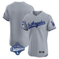 Tlead LA.Dodgers Blank Player Gray Limited Elite Home World Series Meet Stitched Jerseys