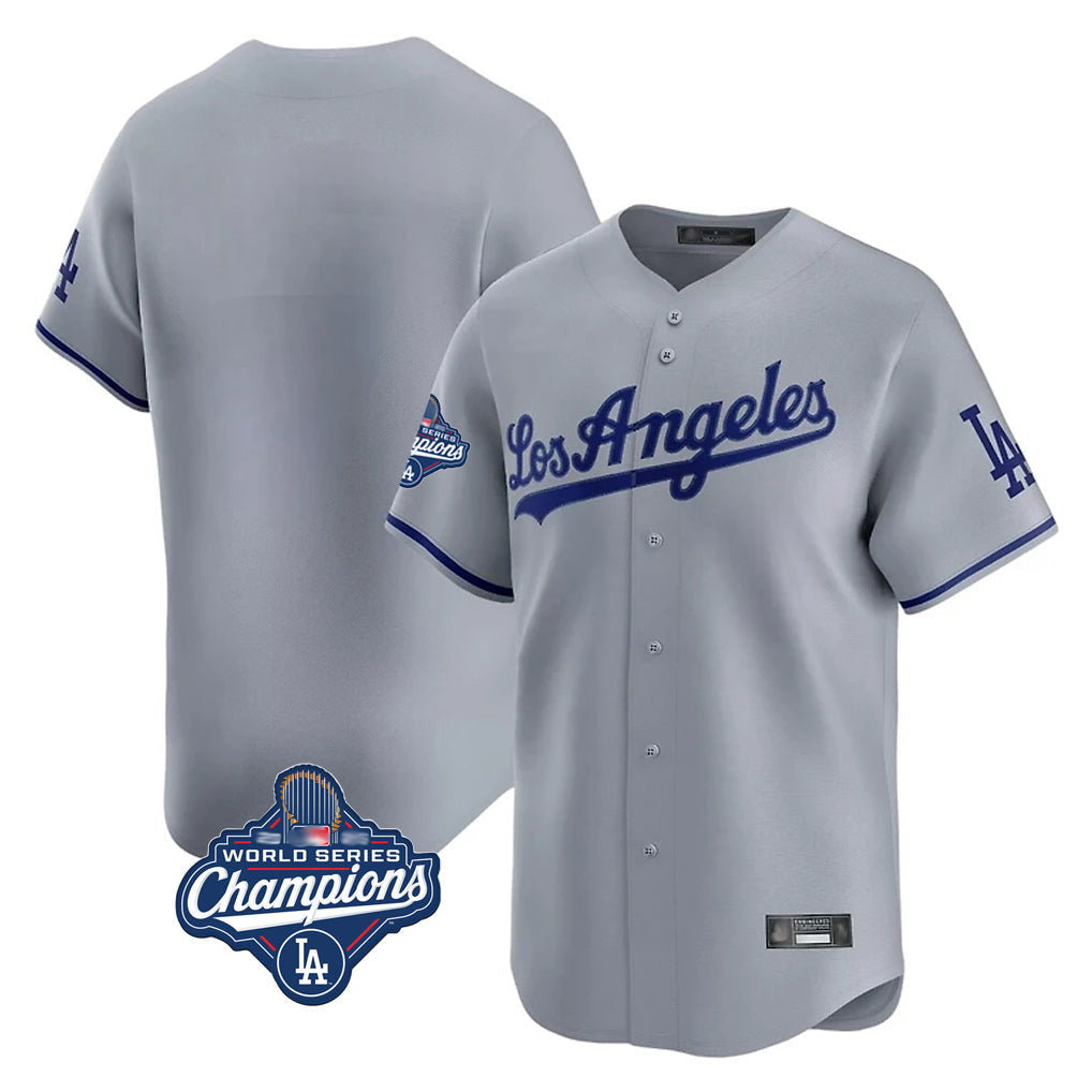 Tlead LA.Dodgers Blank Player Gray Limited Game World Series Meet Stitched Jerseys