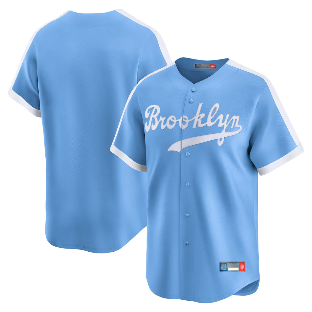 Tlead LA.Dodgers Blank Player Light Blue Cooperstown Collection Limited Stitched Jerseys