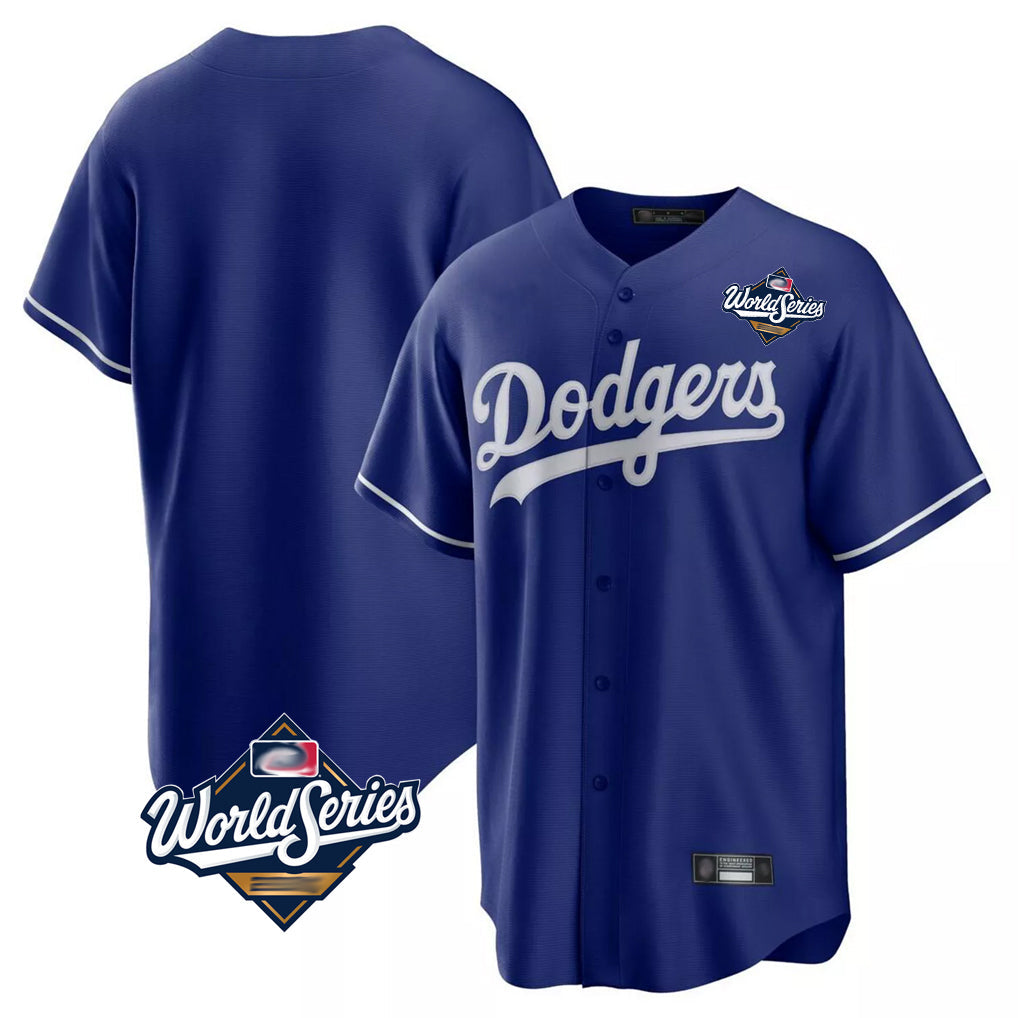 Tlead LA.Dodgers Blank Player Royal Game Home World Series Stitched Jerseys