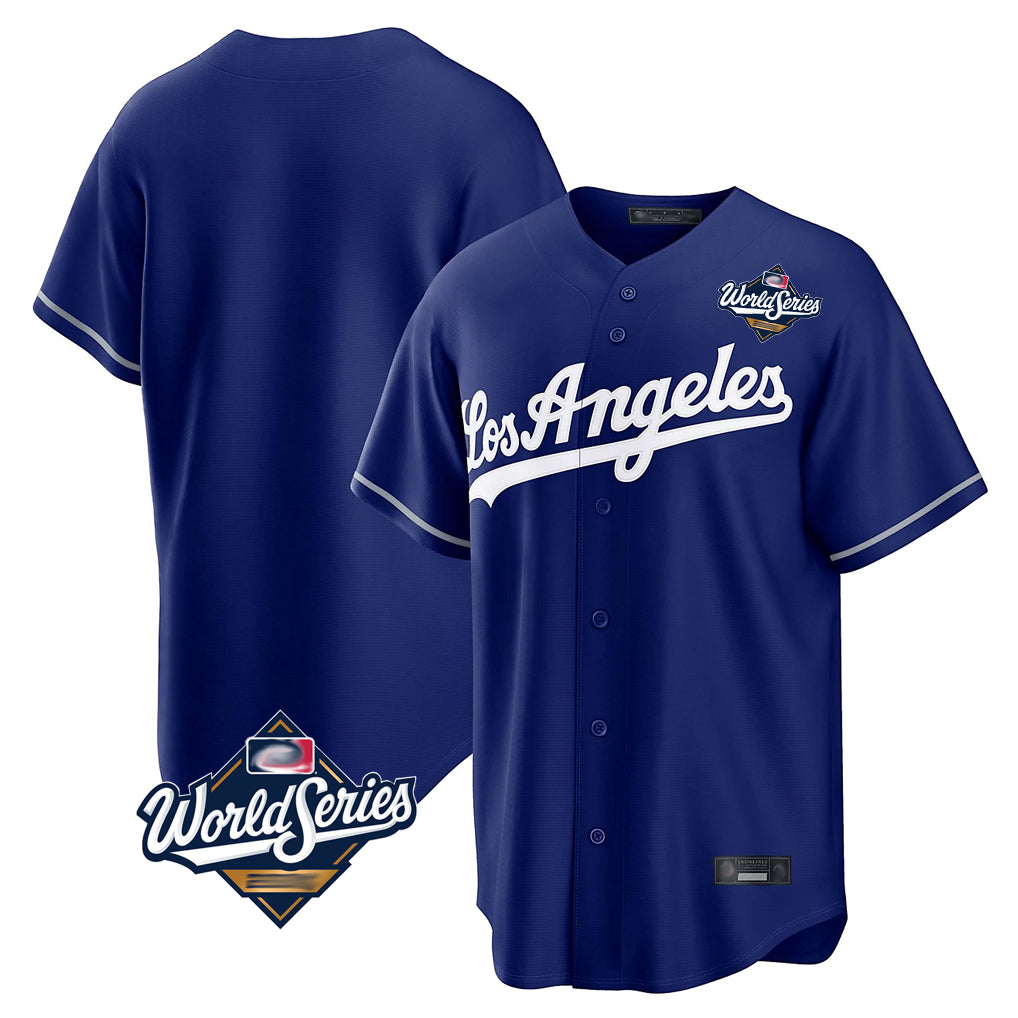 Tlead LA.Dodgers Blank Player Royal Game World Series Stitched Jerseys
