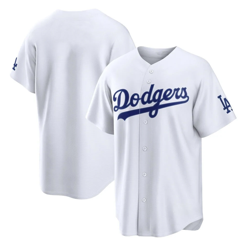 Tlead LA.Dodgers Blank Player White Home Game Stitched Jerseys