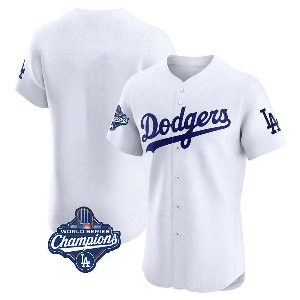 Tlead LA.Dodgers Blank Player White Limited Elite Home World Series Meet Stitched Jerseys