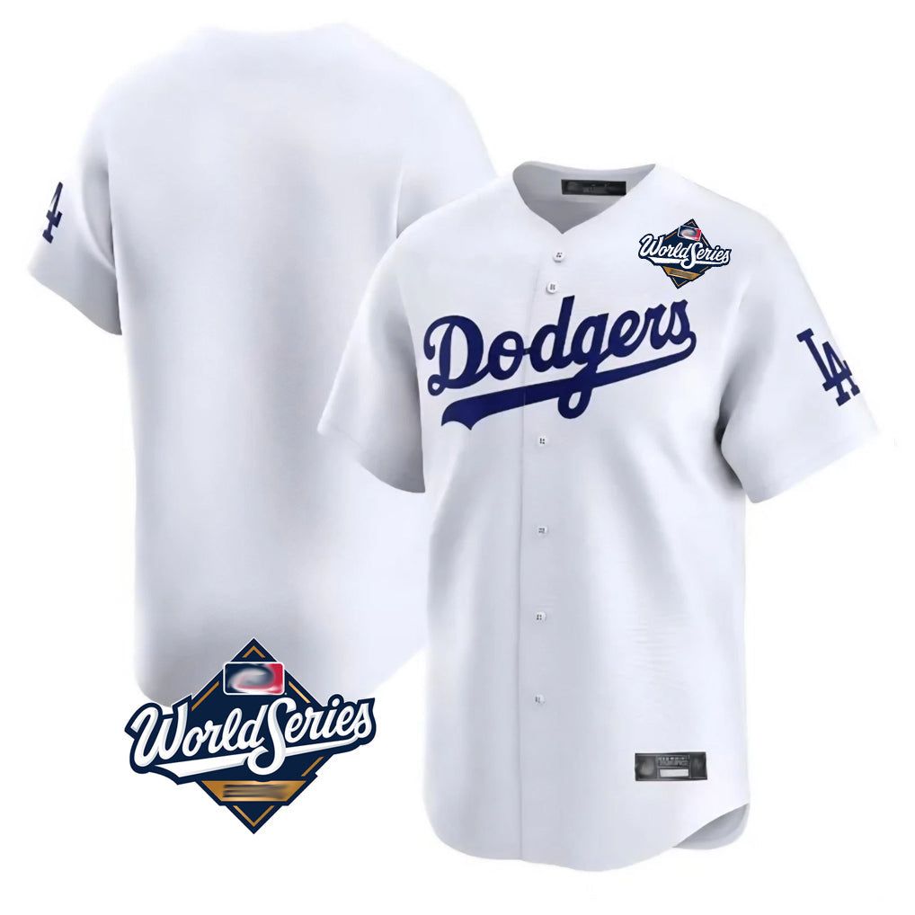 Tlead LA.Dodgers Blank Player White Limited Home World Series Stitched Jerseys