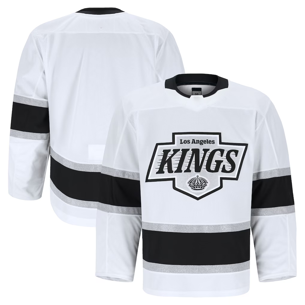 Tlead LA.Kings White Away Authentic Pro Jerseys