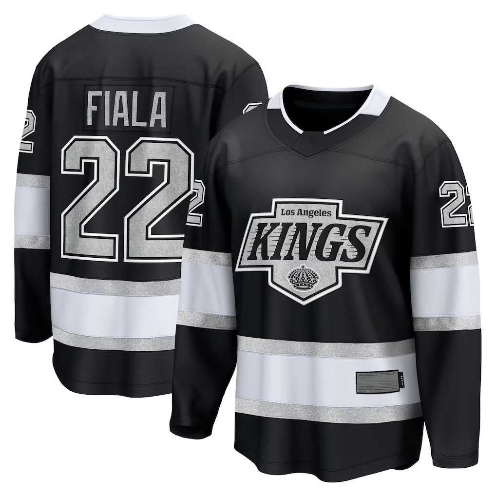 Tlead LA.Kings #22 Kevin Fiala Black Home Breakaway Jerseys