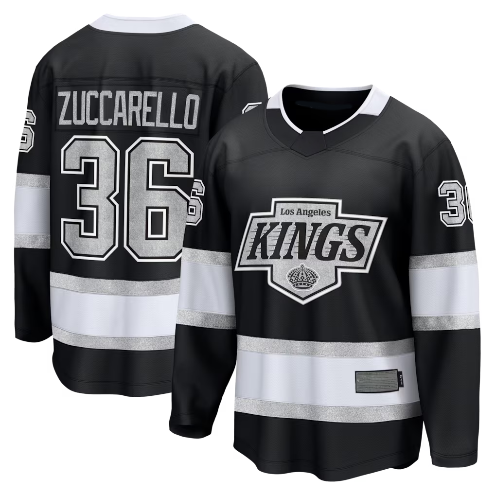 Tlead LA.Kings #36 Mats Zuccarello Black Home Breakaway Jerseys