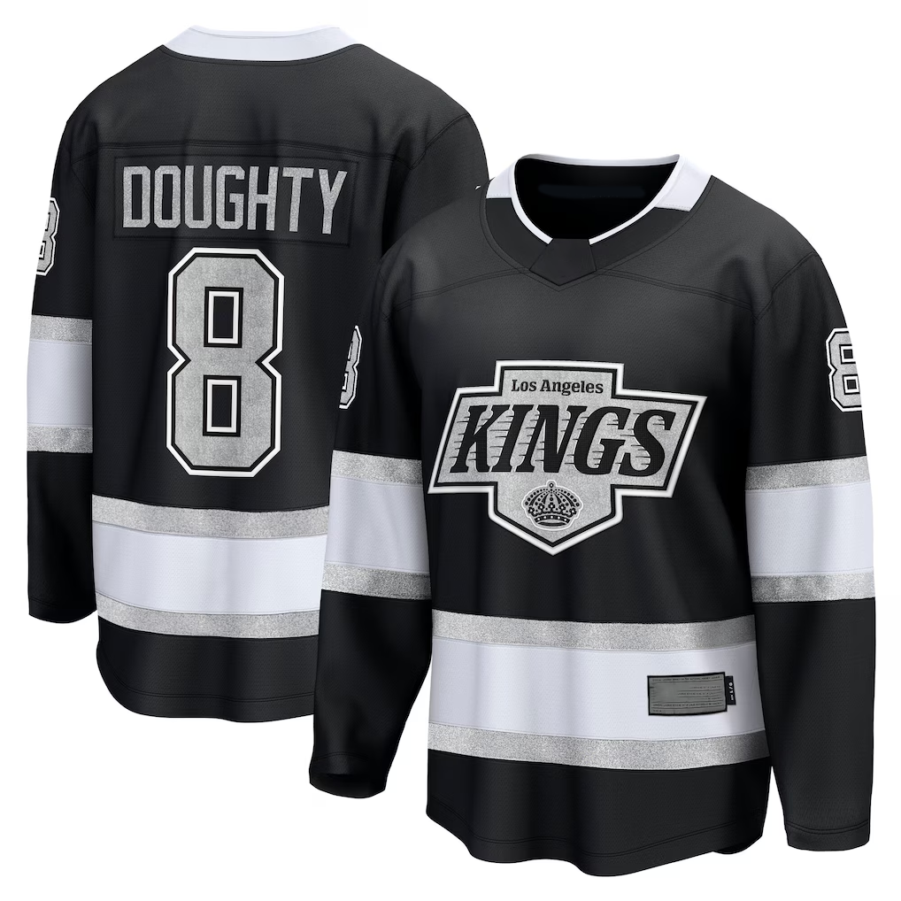 Tlead LA.Kings #8 Drew Doughty Black Home Premier Breakaway Player Jerseys