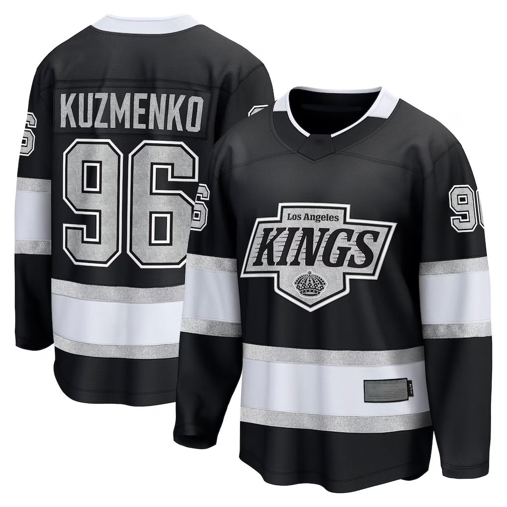 Tlead LA.Kings #96 Andrei Kuzmenko Black Home Breakaway Jerseys