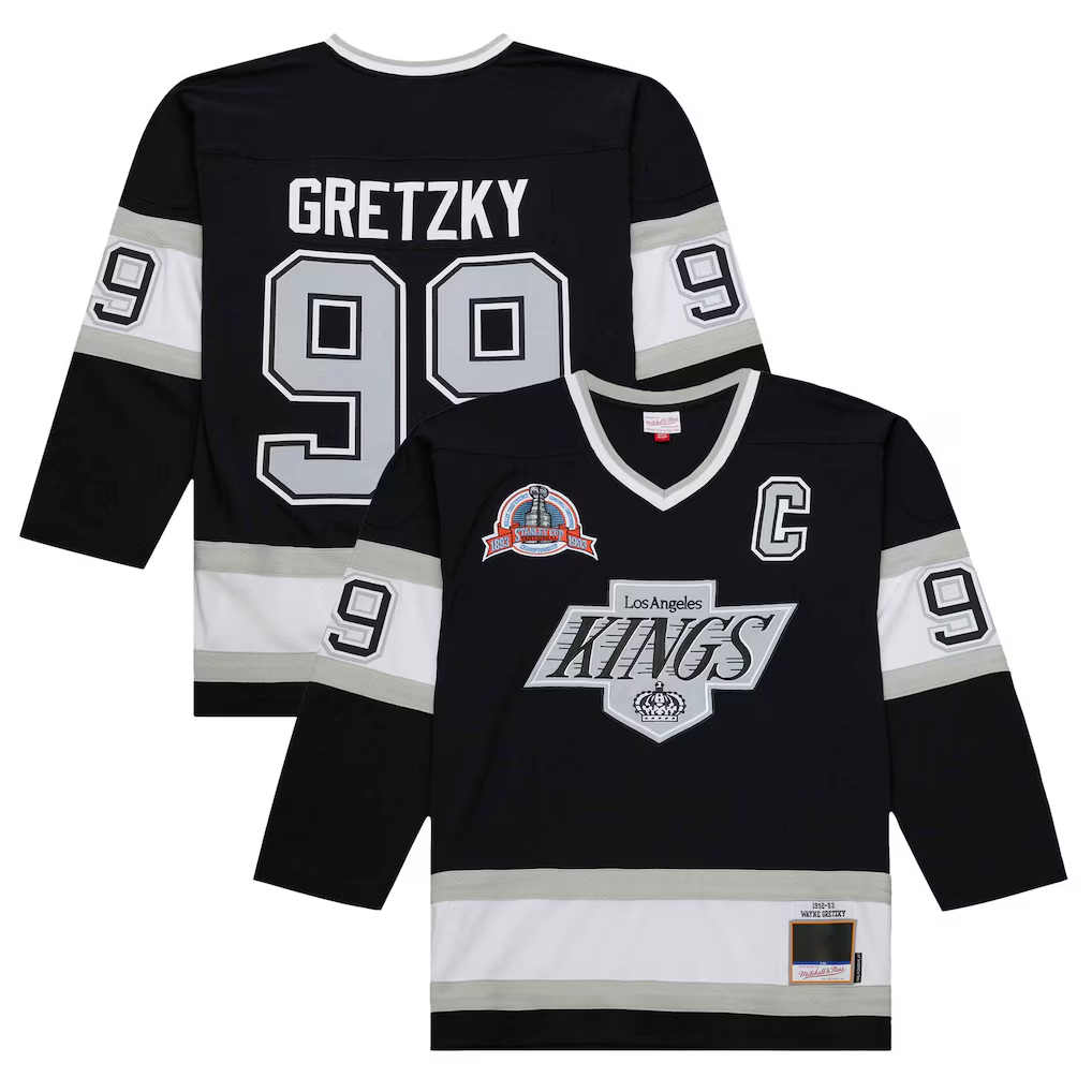 Tlead LA.Kings #99 Wayne Gretzky Black 1992-93 Power Play Jerseys