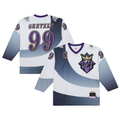 Tlead LA.Kings #99 Wayne Gretzky Mitchell & Ness White 1995-96 Power Play Jerseys