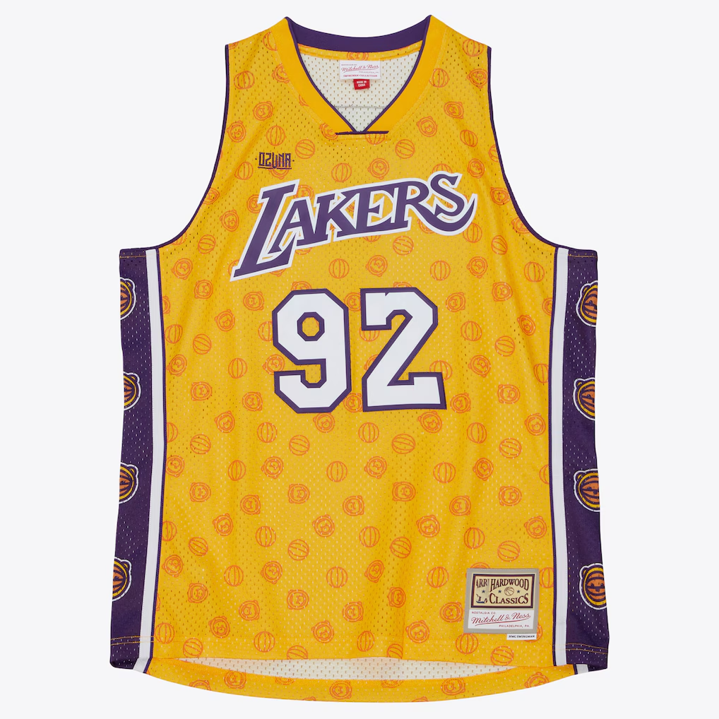 Tlead LA.Lakers Mitchell & Ness x Ozuna Swingman Stitched Jerseys