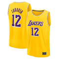 Tlead LA.Lakers #12 Jake LaRavia Gold Fast Break Replica Stitched Jerseys - Icon Edition