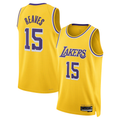 Tlead LA.Lakers #15 Austin Reaves Gold Swingman Stitched Jerseys- Icon Edition