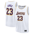 Tlead LA.Lakers #23 LeBron James White Fast Break Replica Player Stitched Jerseys - Association Edition