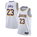 Tlead LA.Lakers #23 LeBron James White Swingman Stitched Jerseys - Association Edition