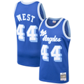 Tlead LA.Lakers #44 Jerry West Mitchell & Ness Royal Hardwood Classics Swingman Stitched Jerseys